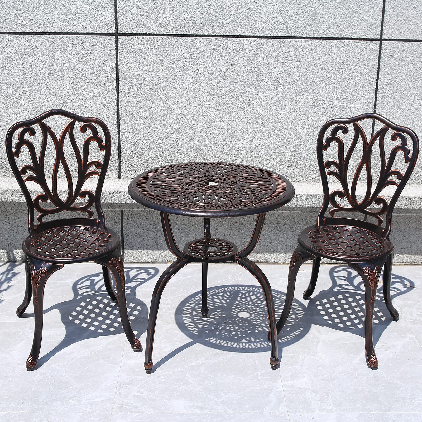 C/G patio casa packaging with assembly components for quick, clear setup