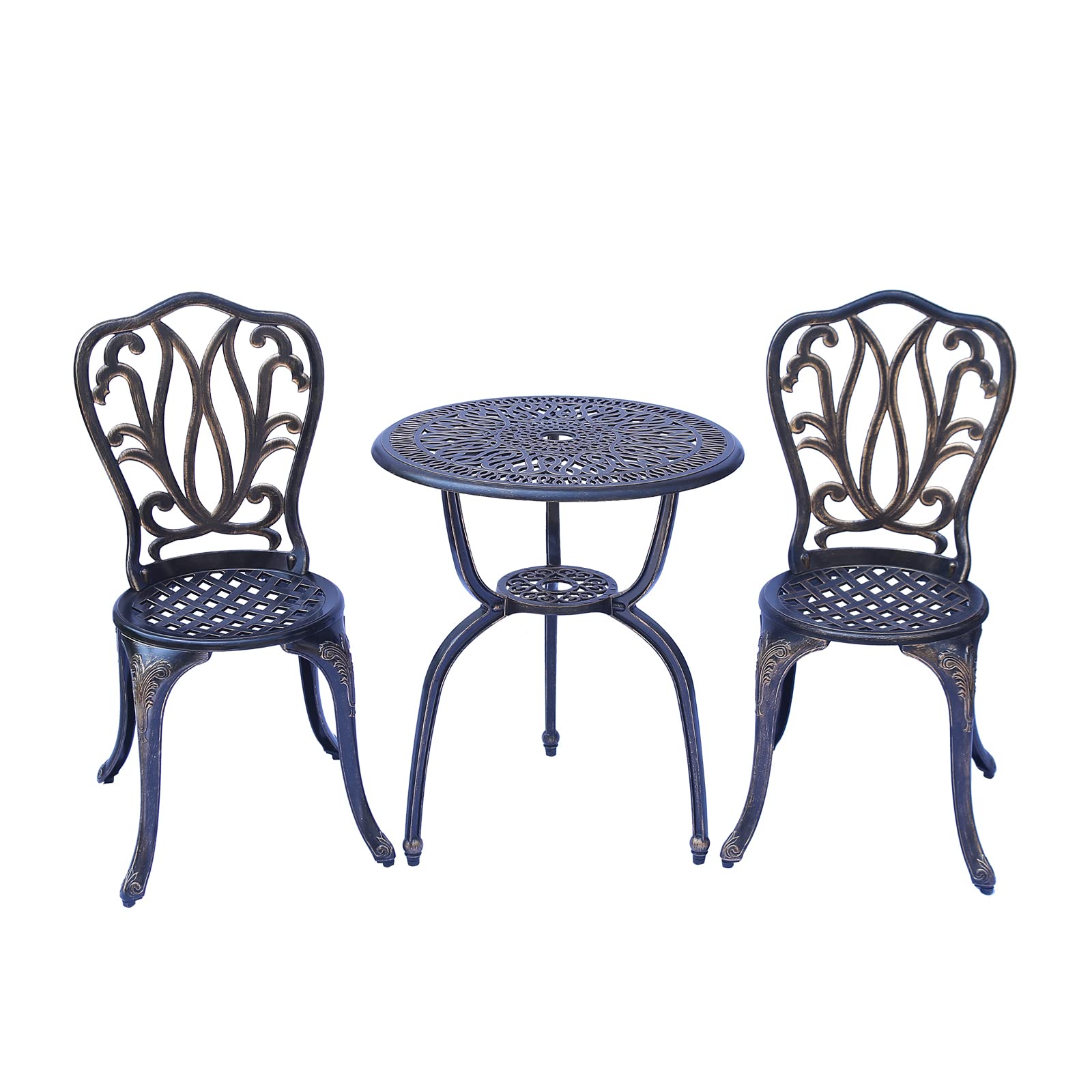 C/G patio casa close-up of table top rose design highlighting craftsmanship and weather-resistant finish