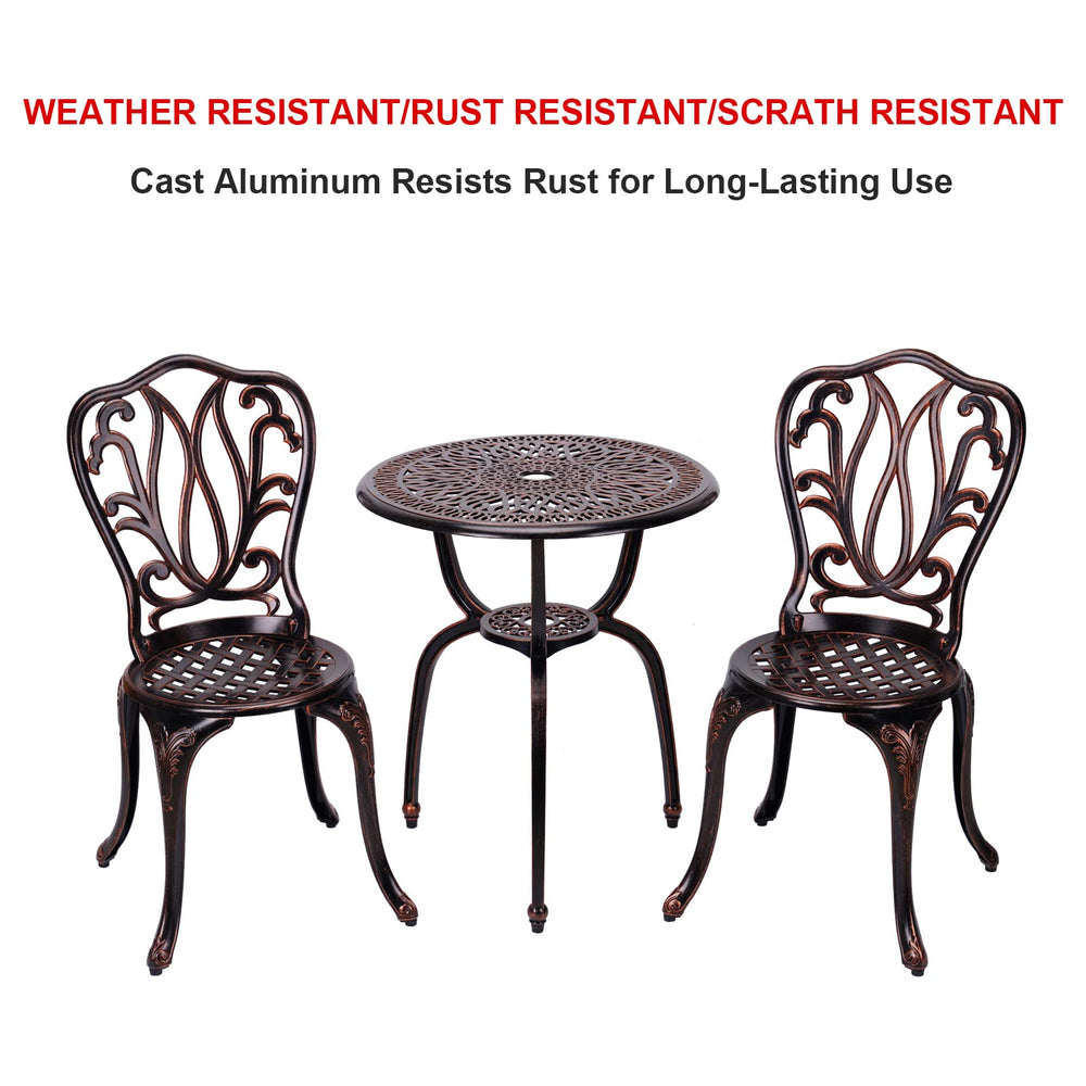 C/G patio casa tabletop with umbrella hole allowing easy shade attachment