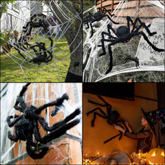 CH HAICHENG porch display with giant spider creating curb appeal and atmosphere