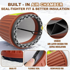 CH24Globall close-up of dense foam core, shows superior insulation benefit
