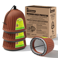 CH24Globall front view of 4-pack showing packaged spigot covers and quick installation benefit