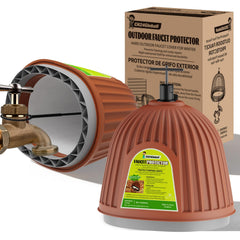 CH24Globall front view showing cover protecting faucet, improves freeze protection