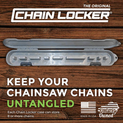 Chain Locker filled with chains side view for fast access