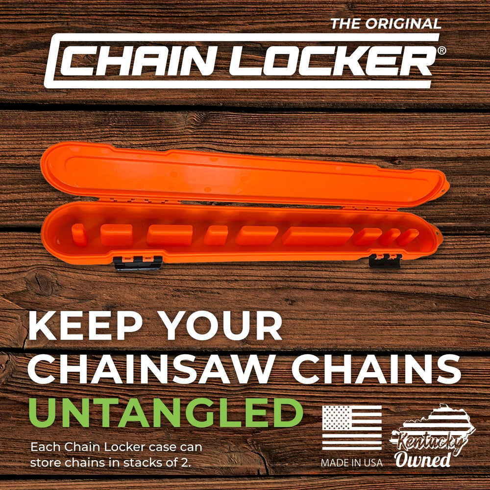 Chain Locker placed in truck bed for easy transport and on-site readiness benefit
