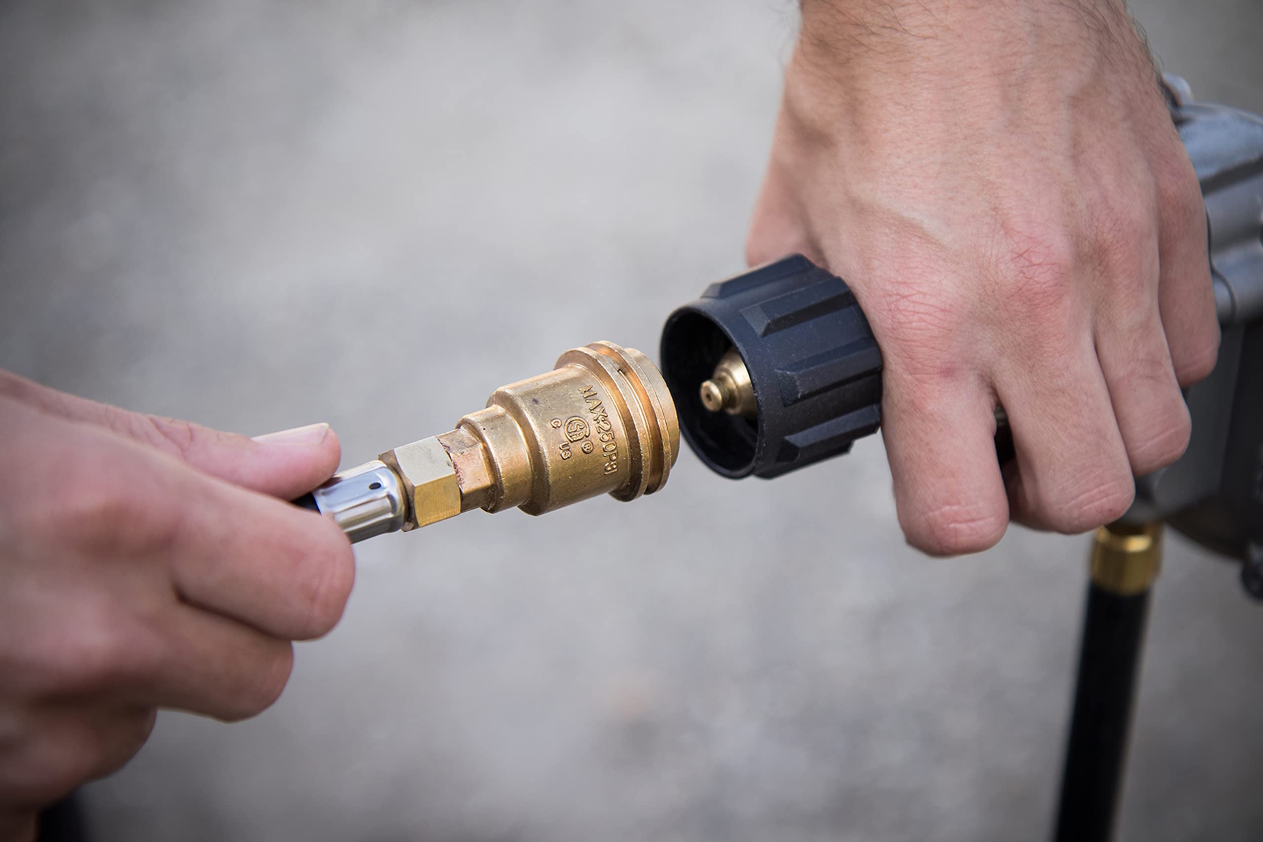 Champion hose used in RV power setup for convenient LPG routing