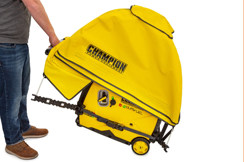 Champion Storm Shield installed on a Champion inverter demonstrating operational access