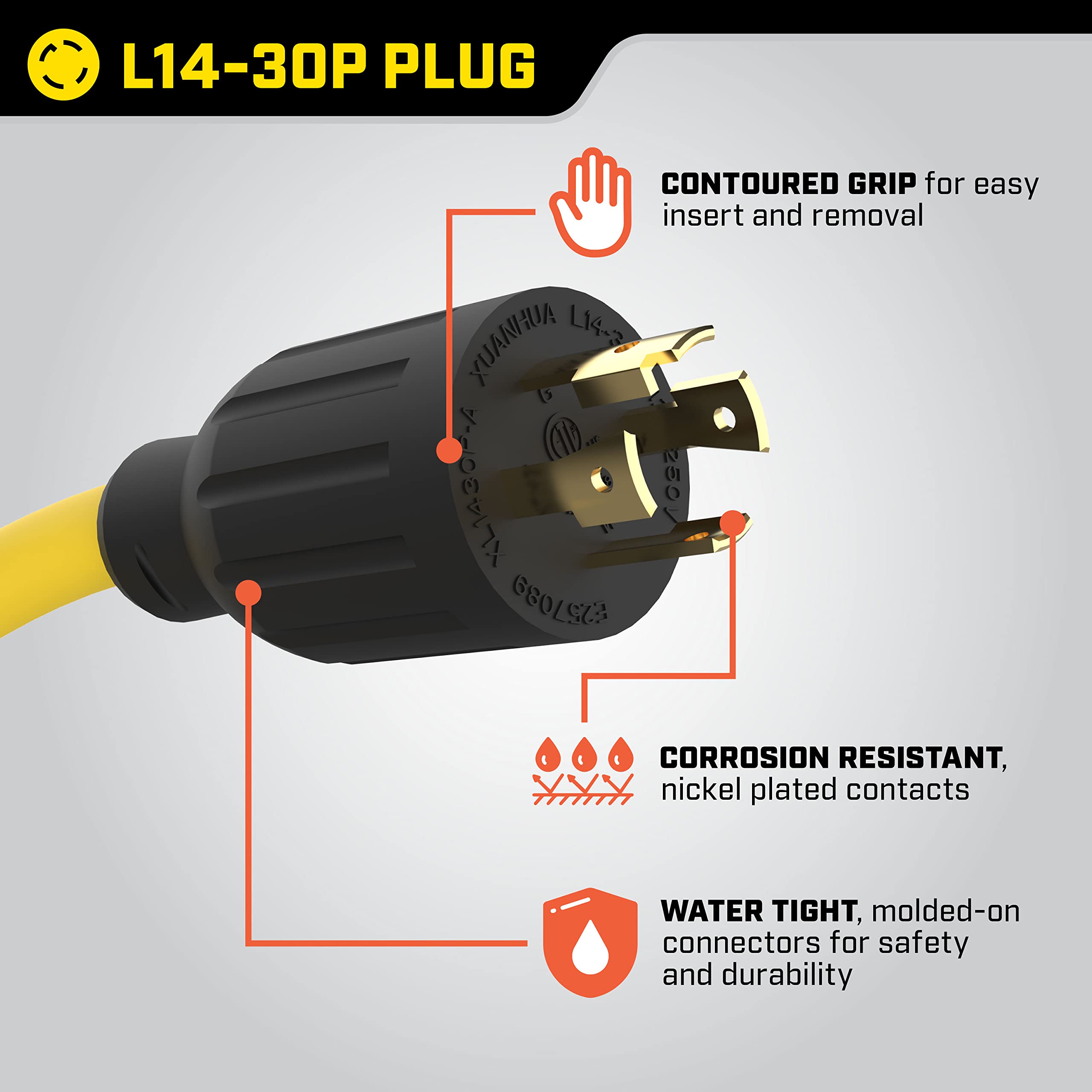 Champion adapter connected to generator powering tools showing reliable outdoor power benefit