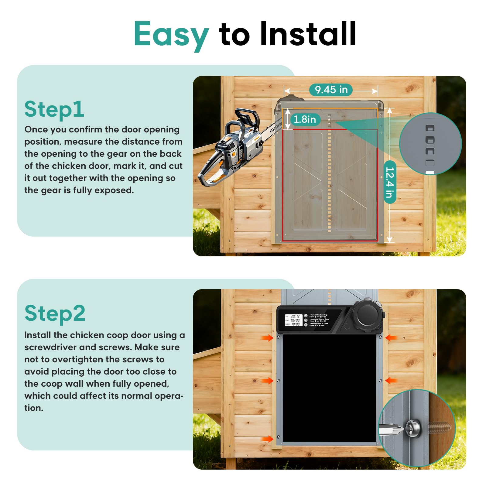 CHAMUTY installed on a backyard coop showing practical everyday use