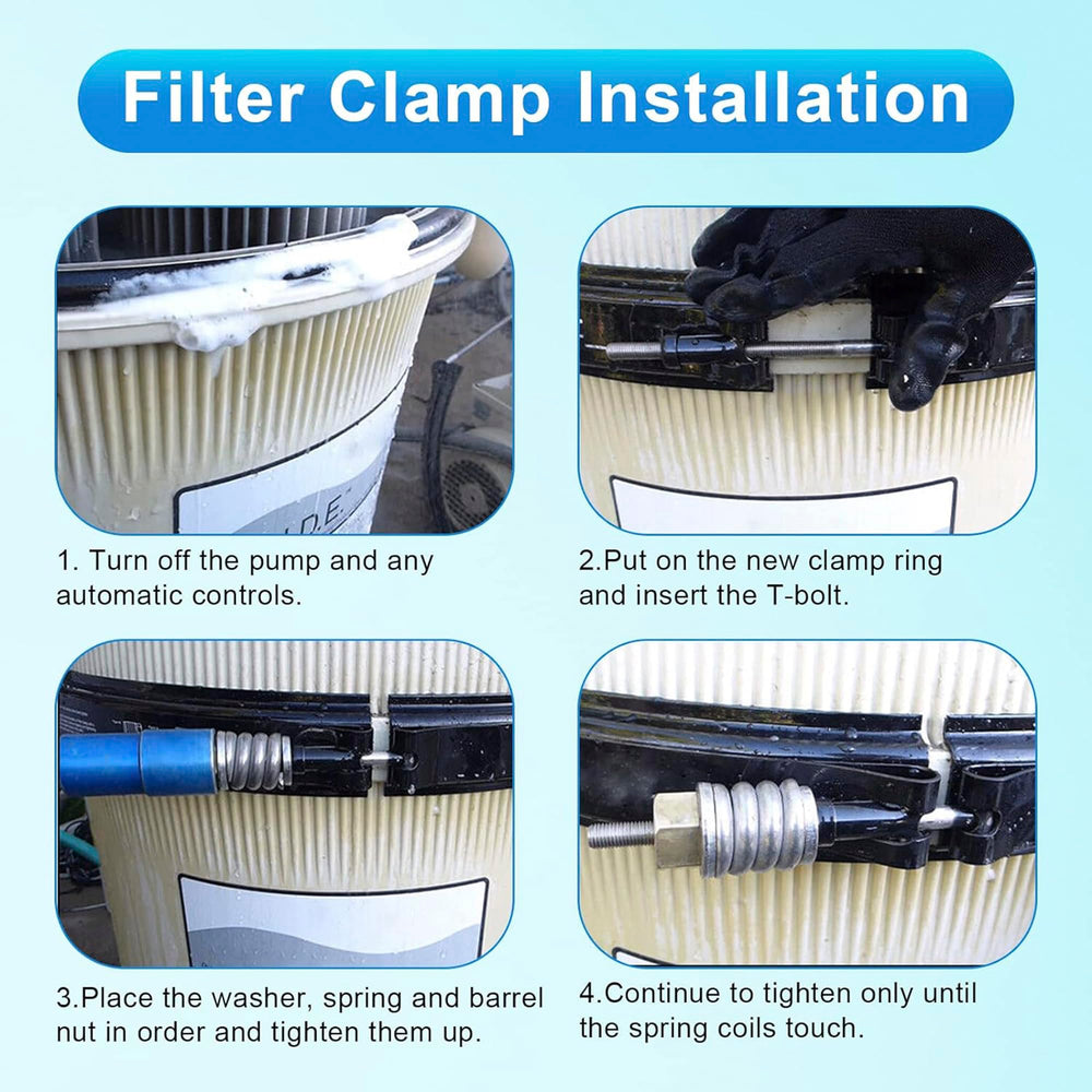 ChangTa clamp installed on filter lid restoring a secure, leak-free seal