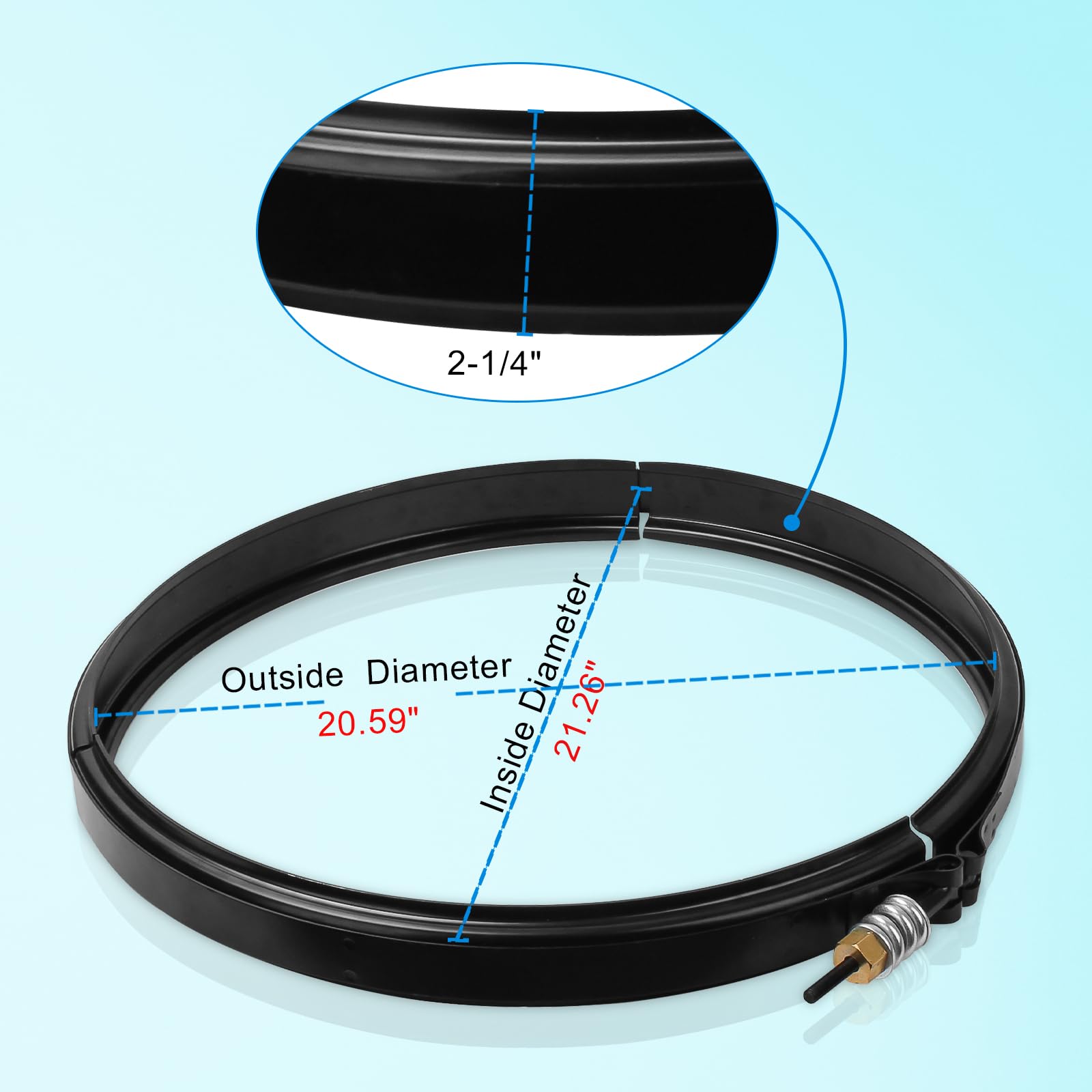 ChangTa clamp next to ruler showing size for correct fit verification benefit
