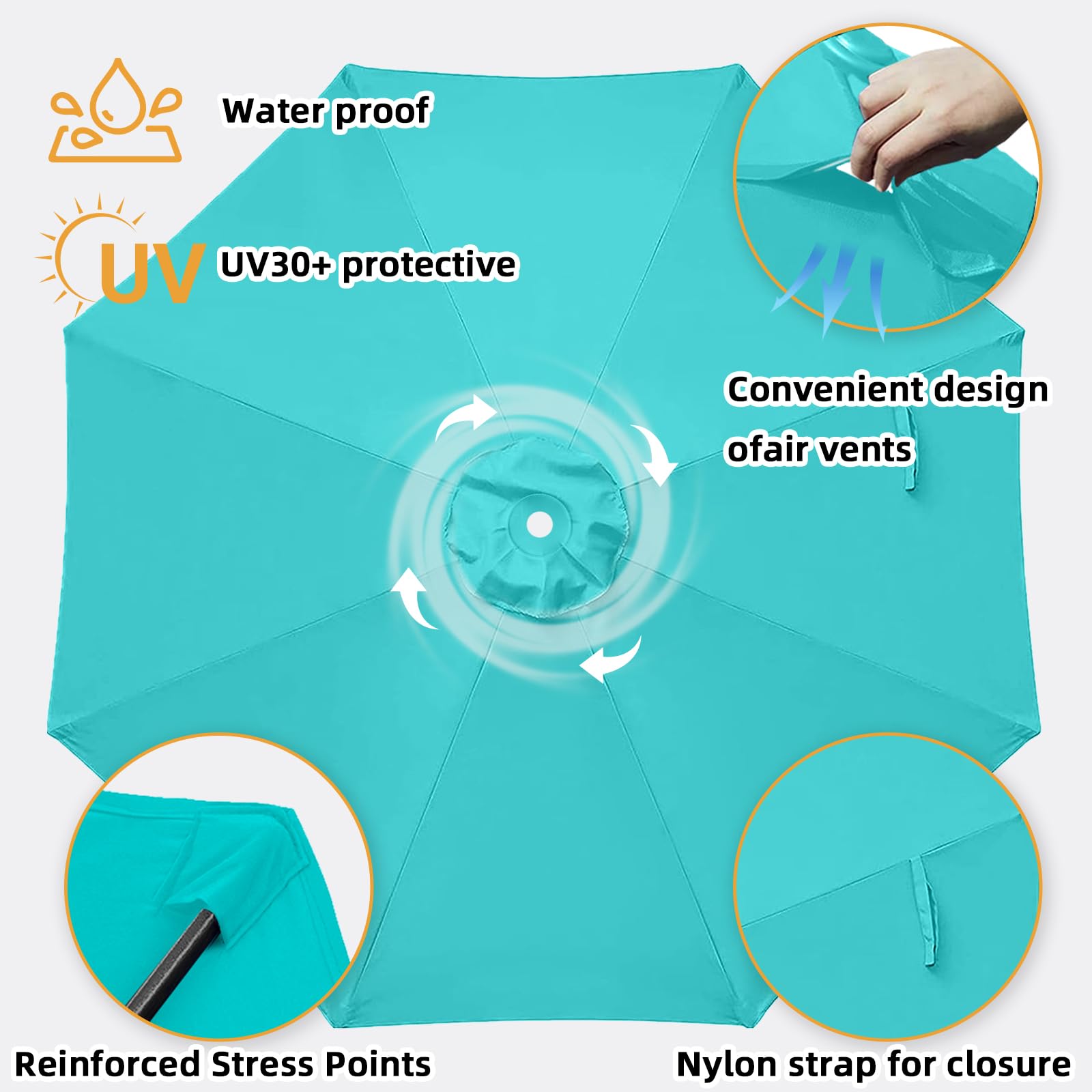 Chankee wind vent detail improving airflow and umbrella stability