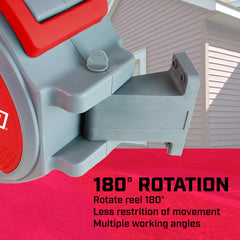 CHAPIN 5999 wall bracket rotated showing 180° swivel for flexible positioning