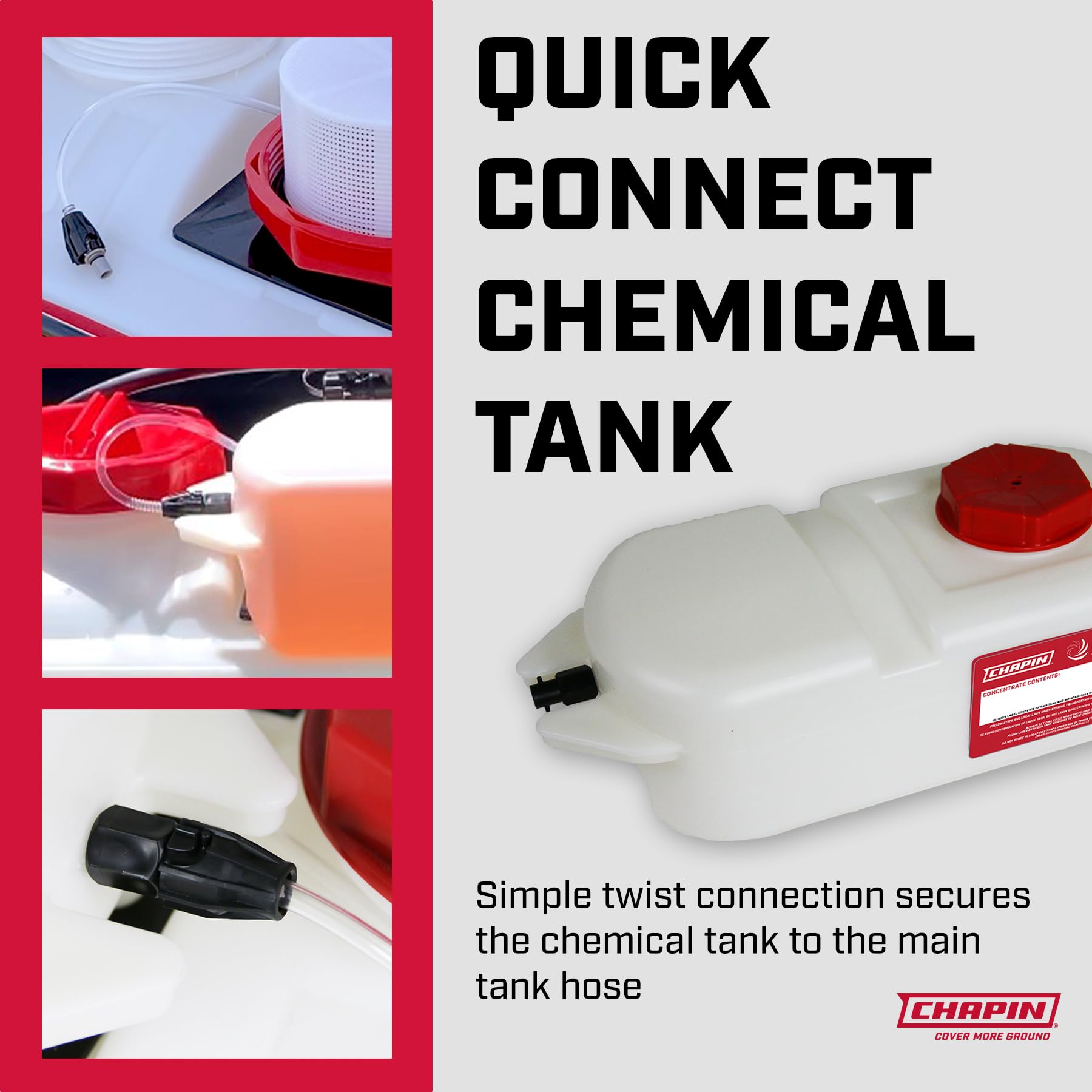 CHAPIN writable label closeup enabling clear chemical identification