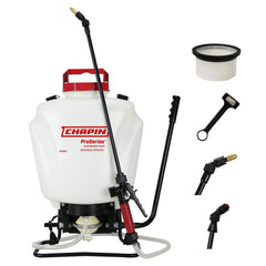 CHAPIN backpack sprayer front view showing tank and straps for reliable coverage