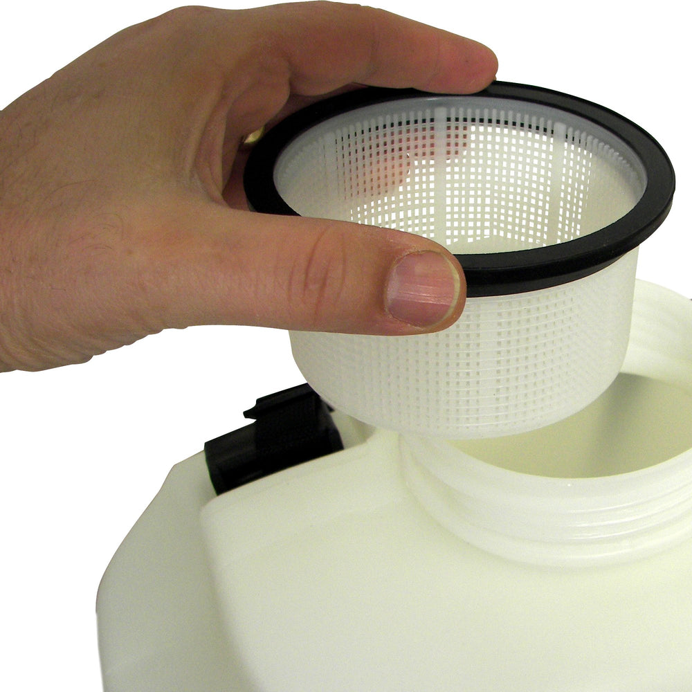 CHAPIN 4-gallon tank beside a gallon jug to show scale and capacity