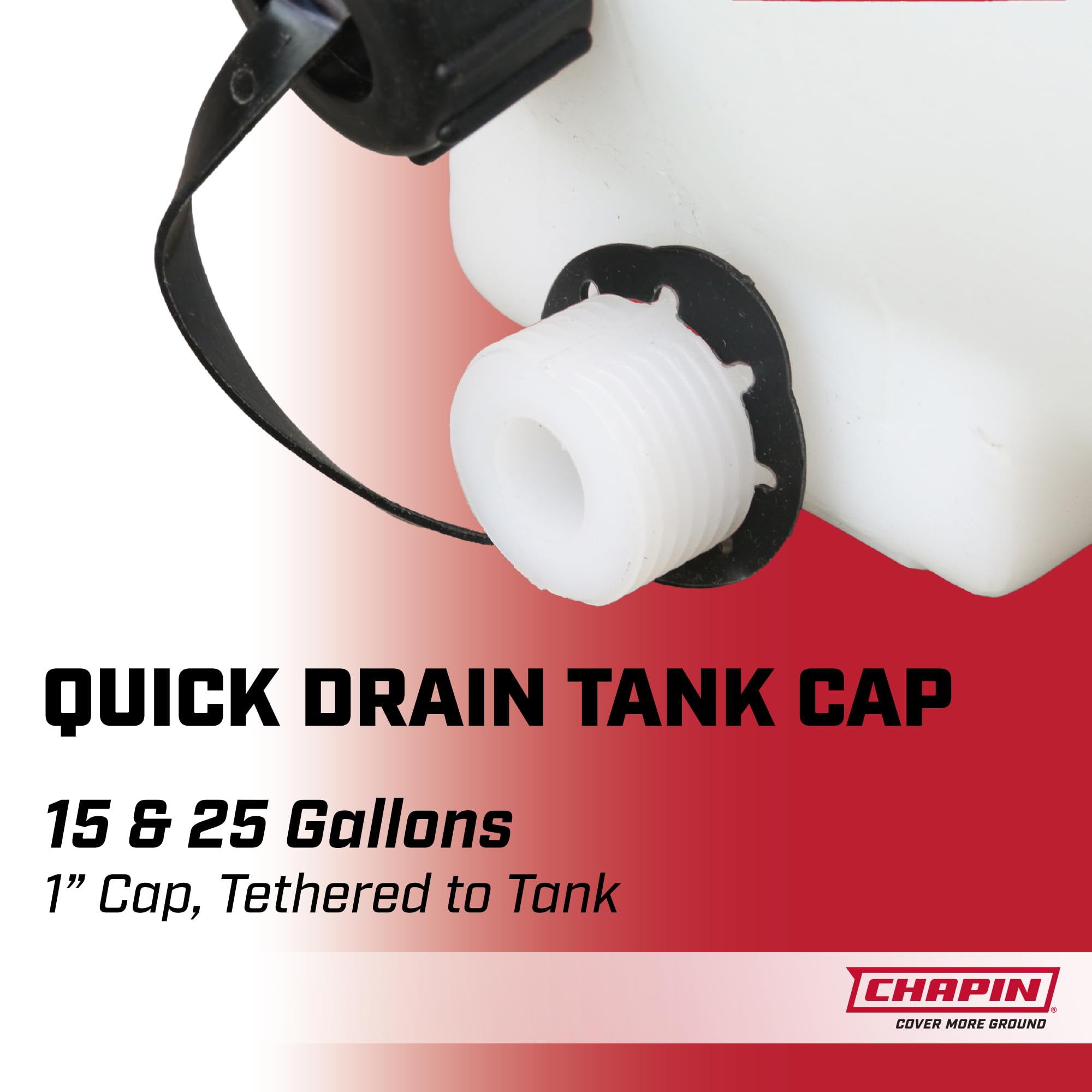 CHAPIN 97005 large 6‑inch top fill cap open for fast filling and maintenance