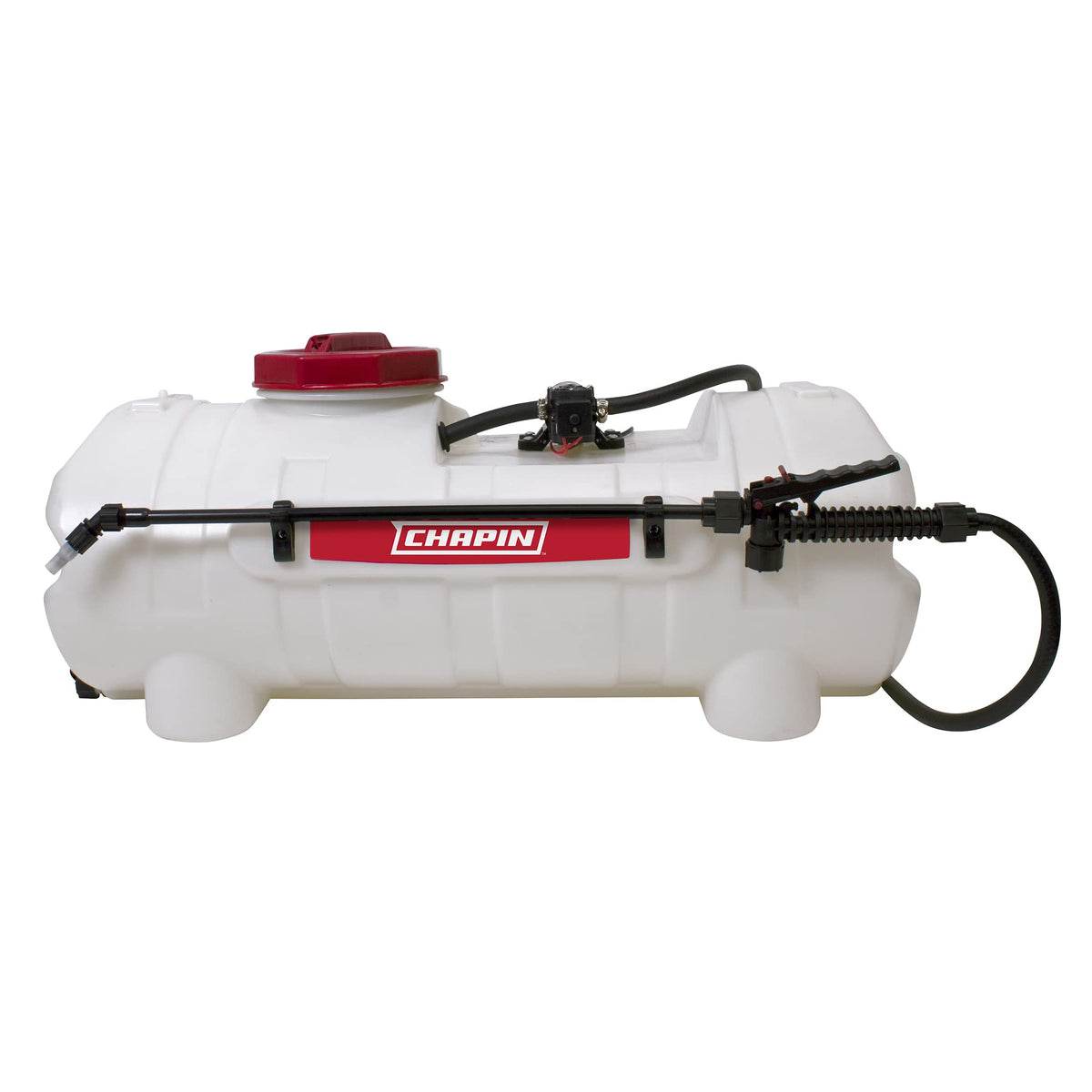 CHAPIN front view mounted on ATV showing secure fit and easy access