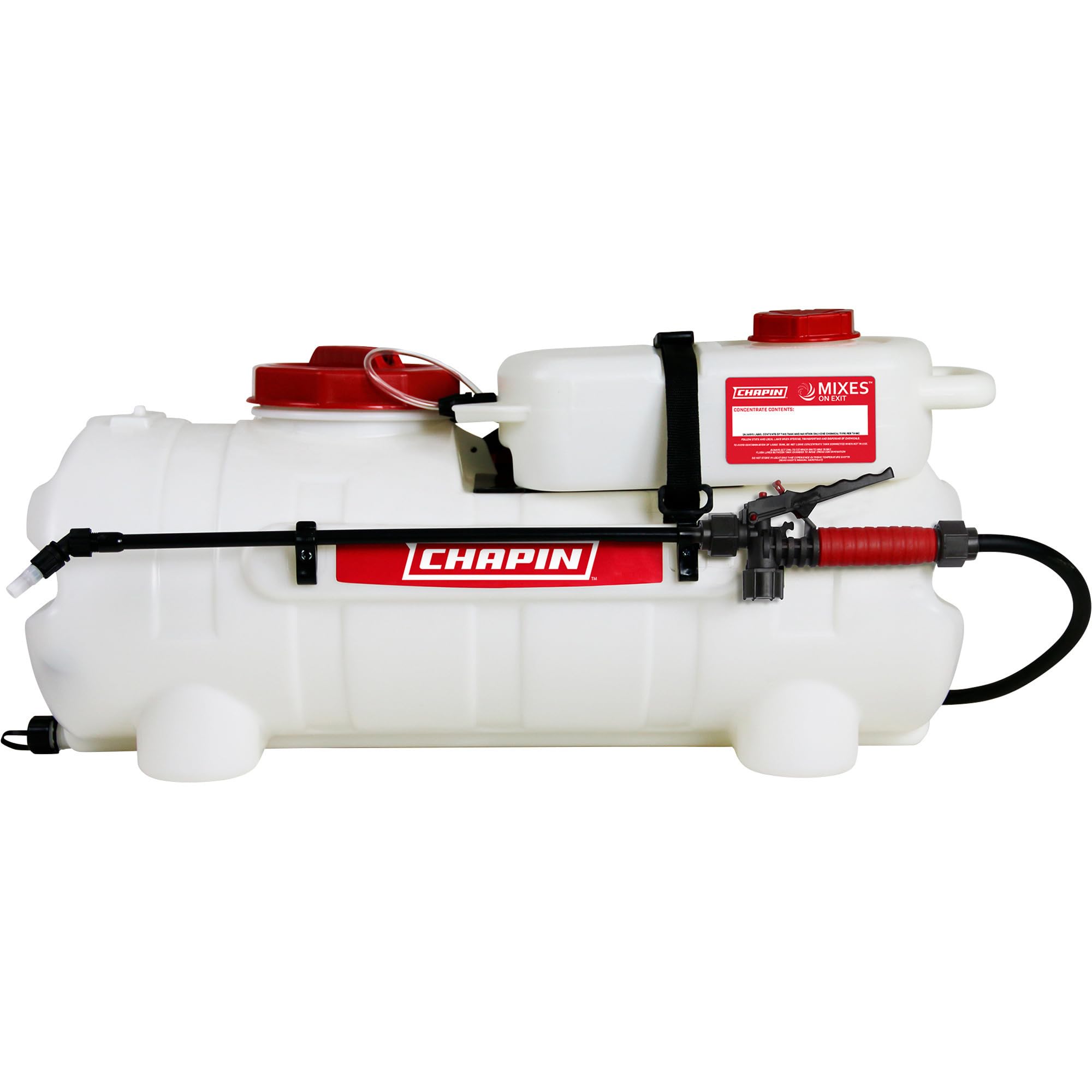 CHAPIN front mounted sprayer on ATV showing compact fit and mobility