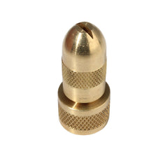 Chapin brass fan nozzle close-up showing even spray for precise coverage