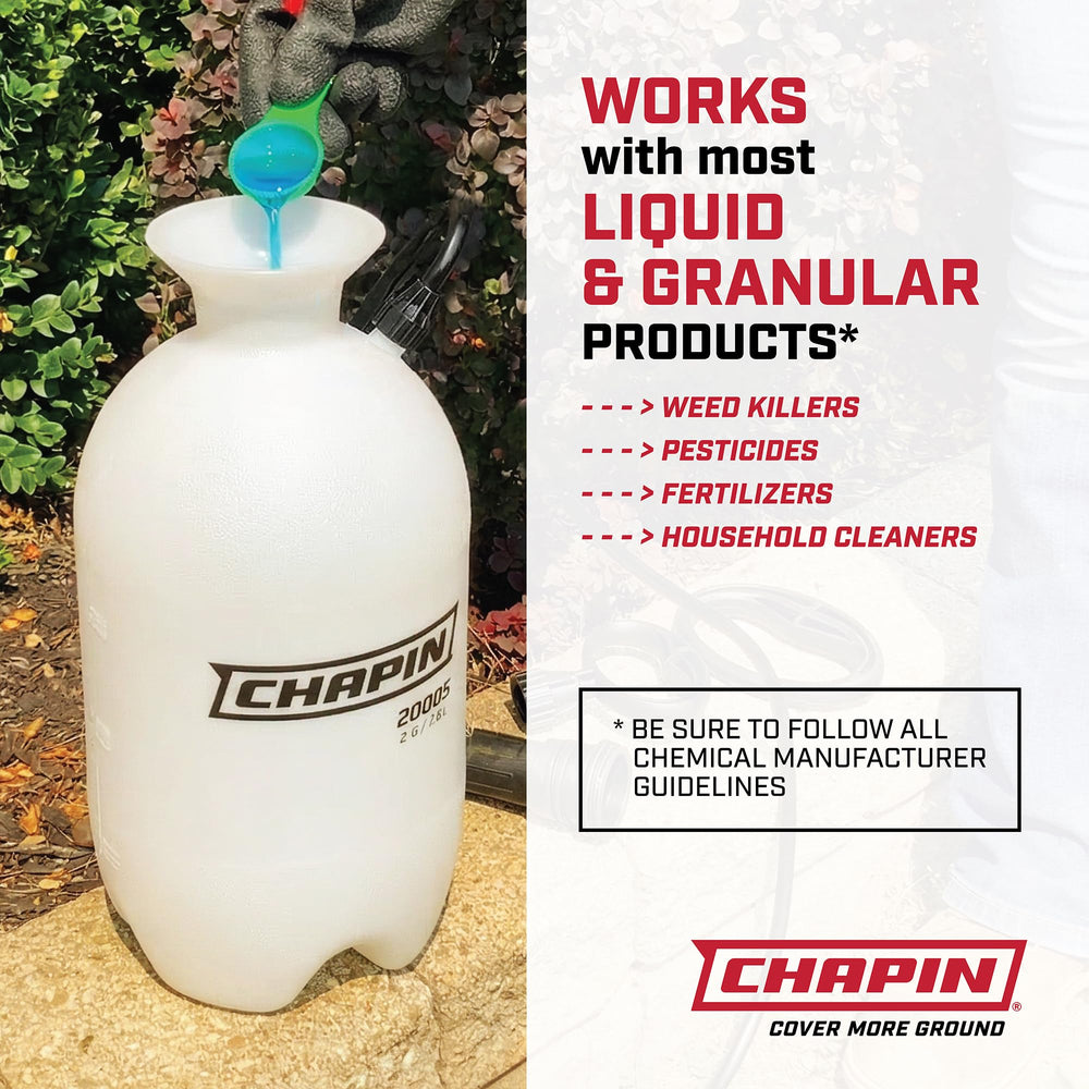 CHAPIN ergonomic pump handle detail for comfortable pumping and reduced user fatigue