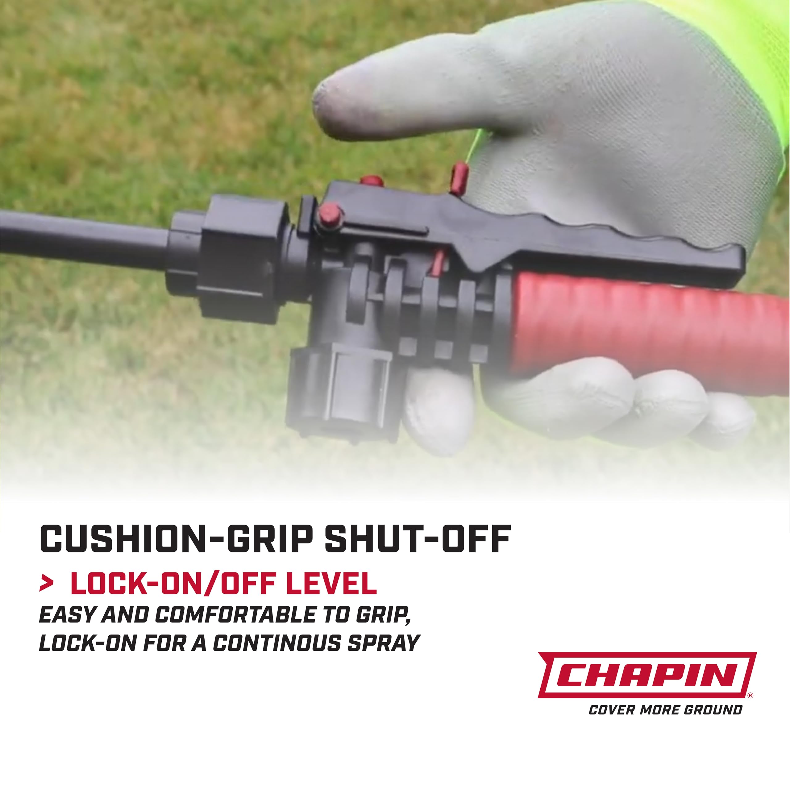 CHAPIN three included nozzles displayed for versatile spray patterns and precision