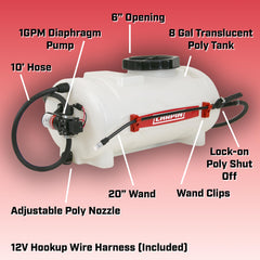 CHAPIN close-up of poly tank highlighting chemical resistance benefit