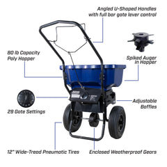 CHAPIN 12 inch pneumatic tread tire providing traction on snow and icy surfaces