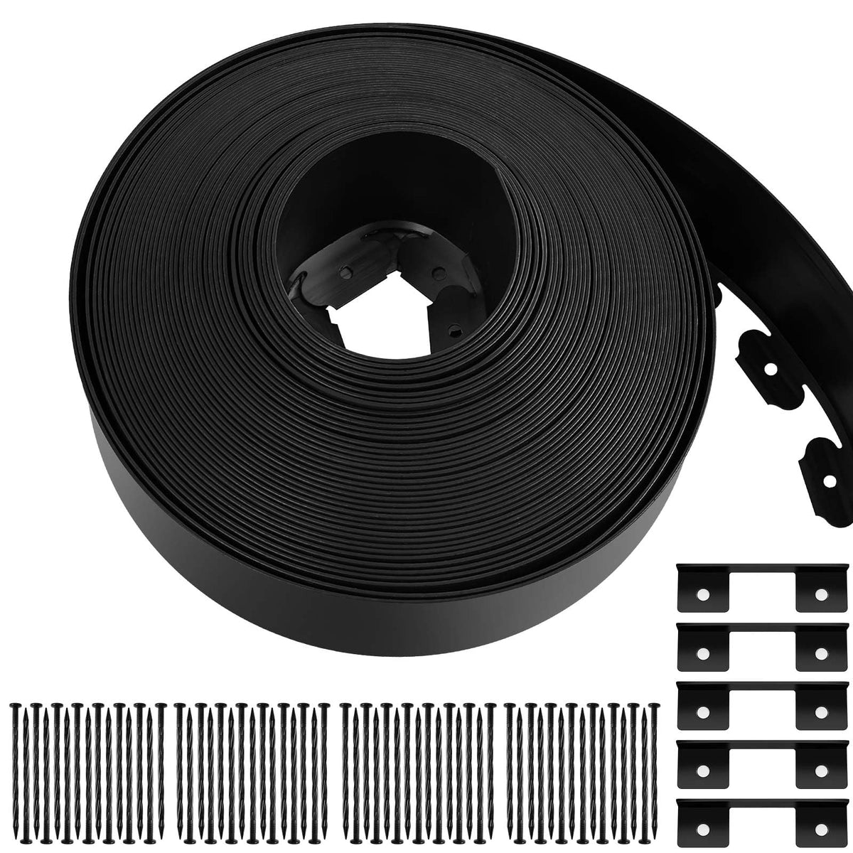 Chapou front packaging of edging kit shows coil and spikes, easy project setup