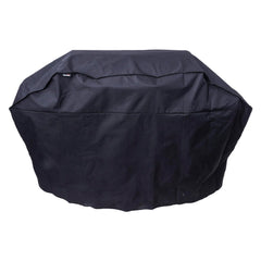 Char-Broil front view of cover on a 72 inch grill showing full weather protection and neat fit