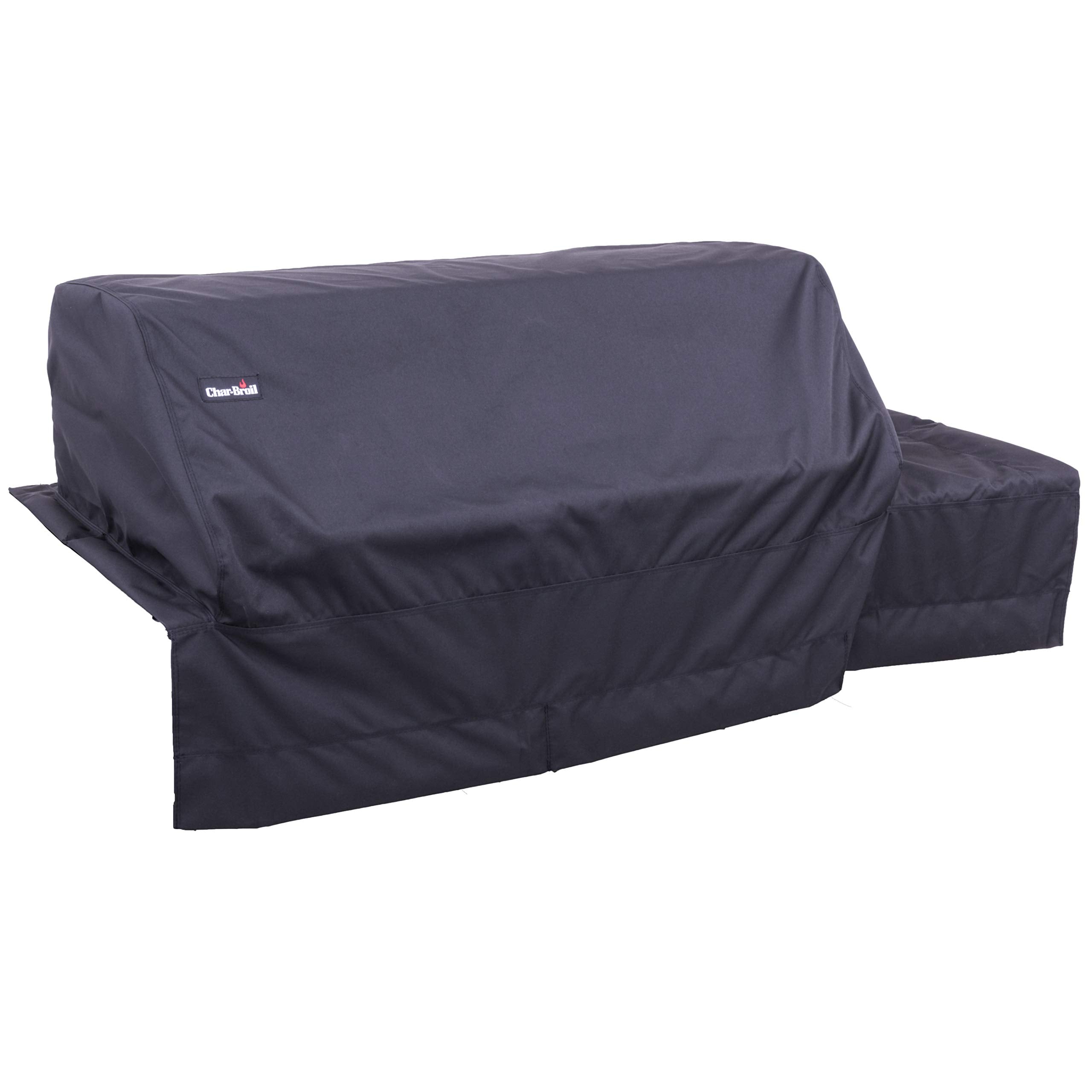 Char-Broil front view of cover on 5-burner module showing secure fit and weather protection