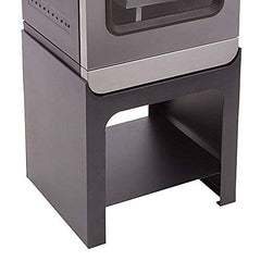 Char-Broil height comparison with person demonstrating 16-inch lift benefit