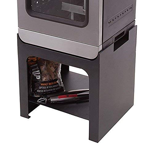 Char-Broil installed in backyard lifestyle showing raised smoker convenience