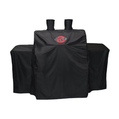 Char-Griller front view showing full-length cover protecting grill