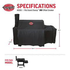 Char-Griller cover label and model number visible for proper fit confirmation