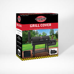 Char-Griller side shelf under cover demonstrating full-coverage protection