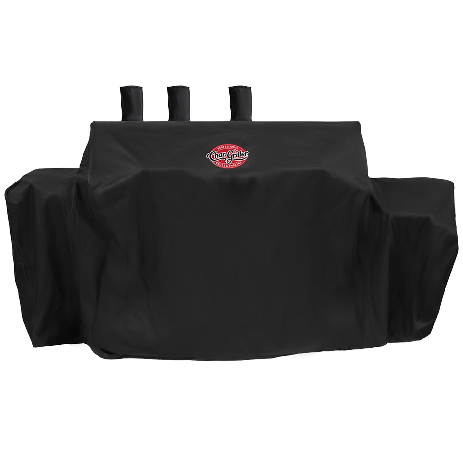 Char-Griller side profile showing expandable width fitting smoker attachment