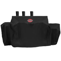 Char-Griller side profile showing expandable width fitting smoker attachment