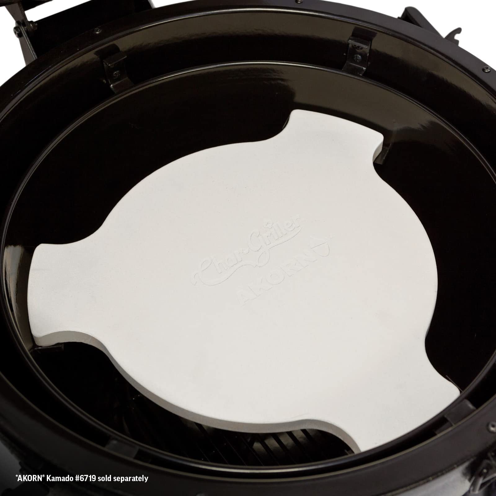 Char-Griller Smokin' Stone close-up texture highlighting durable cordierite and even heat