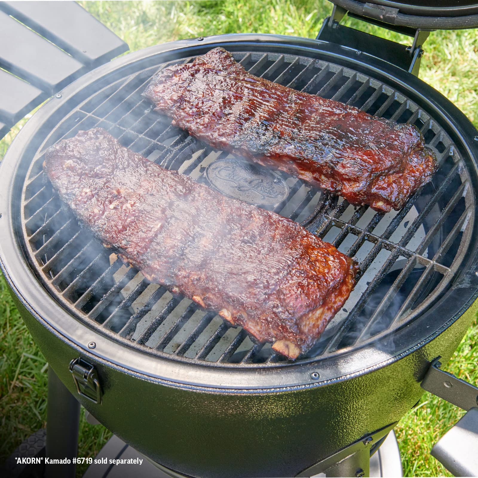 Char-Griller Smokin' Stone used to bake bread inside kamado delivering consistent crust benefit
