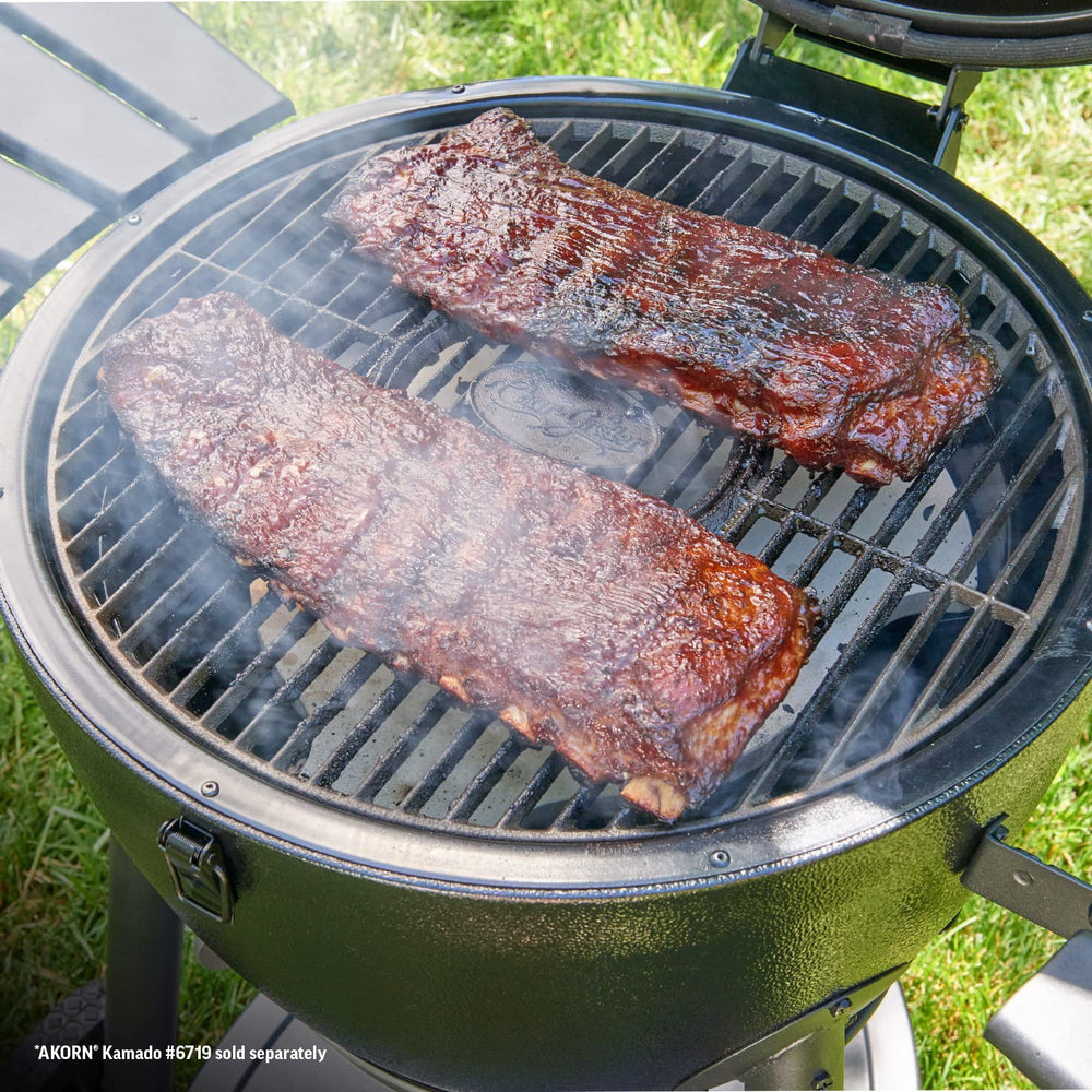 Char-Griller Smokin' Stone used to bake bread inside kamado delivering consistent crust benefit