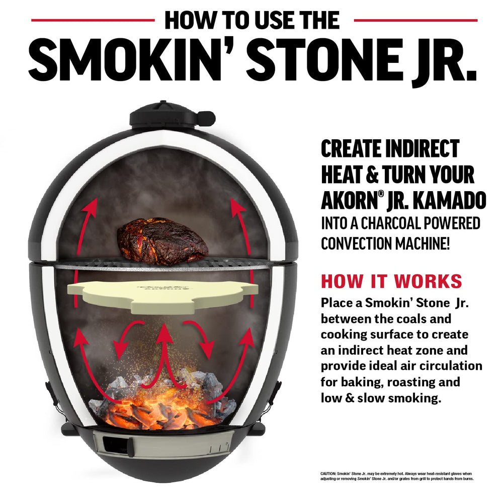 Char-Griller Smokin' Stone next to ruler showing 11.75 inch dimensions