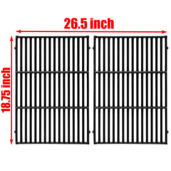 Charbrofire close-up of matte enamel cast-iron rods for better heat retention