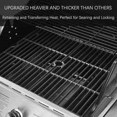 Charbrofire close-up of matte enamel solid rods showing heavy-duty heat retention