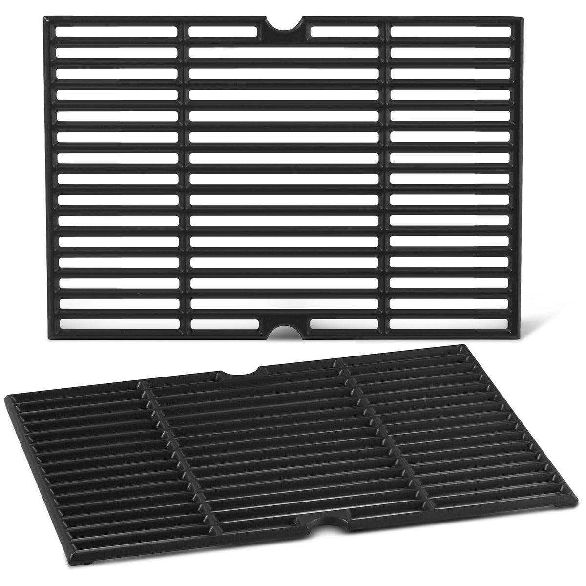 Charbrofire front view of two replacement grates showing fit and finish, improved durability