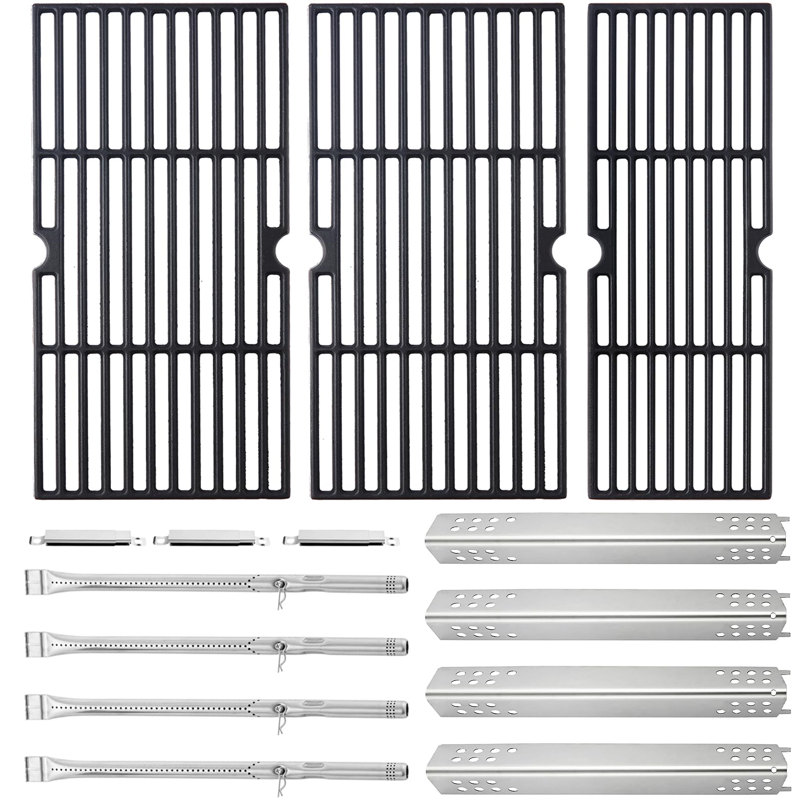 Charbrofire front view of replacement grates showing even coverage and durability