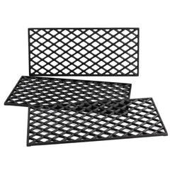 Charbrofire front view of three-piece grates showing full coverage and durability
