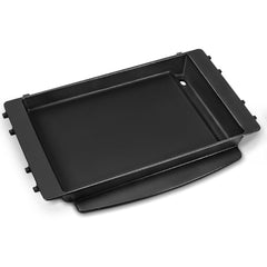 Charbrofire front view griddle installed showing full cooking surface and fit