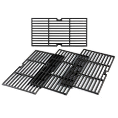 Charbrofire front view showing four matte enamel cast iron grates and full coverage benefit