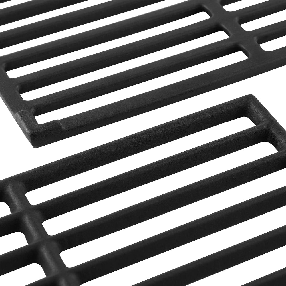 Charbrofire grates installed in a Kenmore gas grill demonstrating even heat coverage